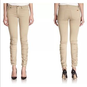 Tan Joe’s Jeans Unique Ruched Bottom EUC size 28